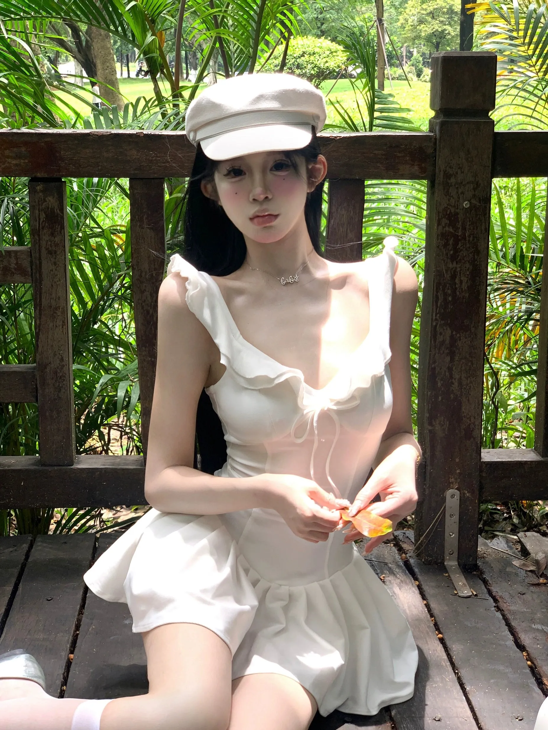 【24s Jul.】Elegant Summer Swans Pure Design Dress