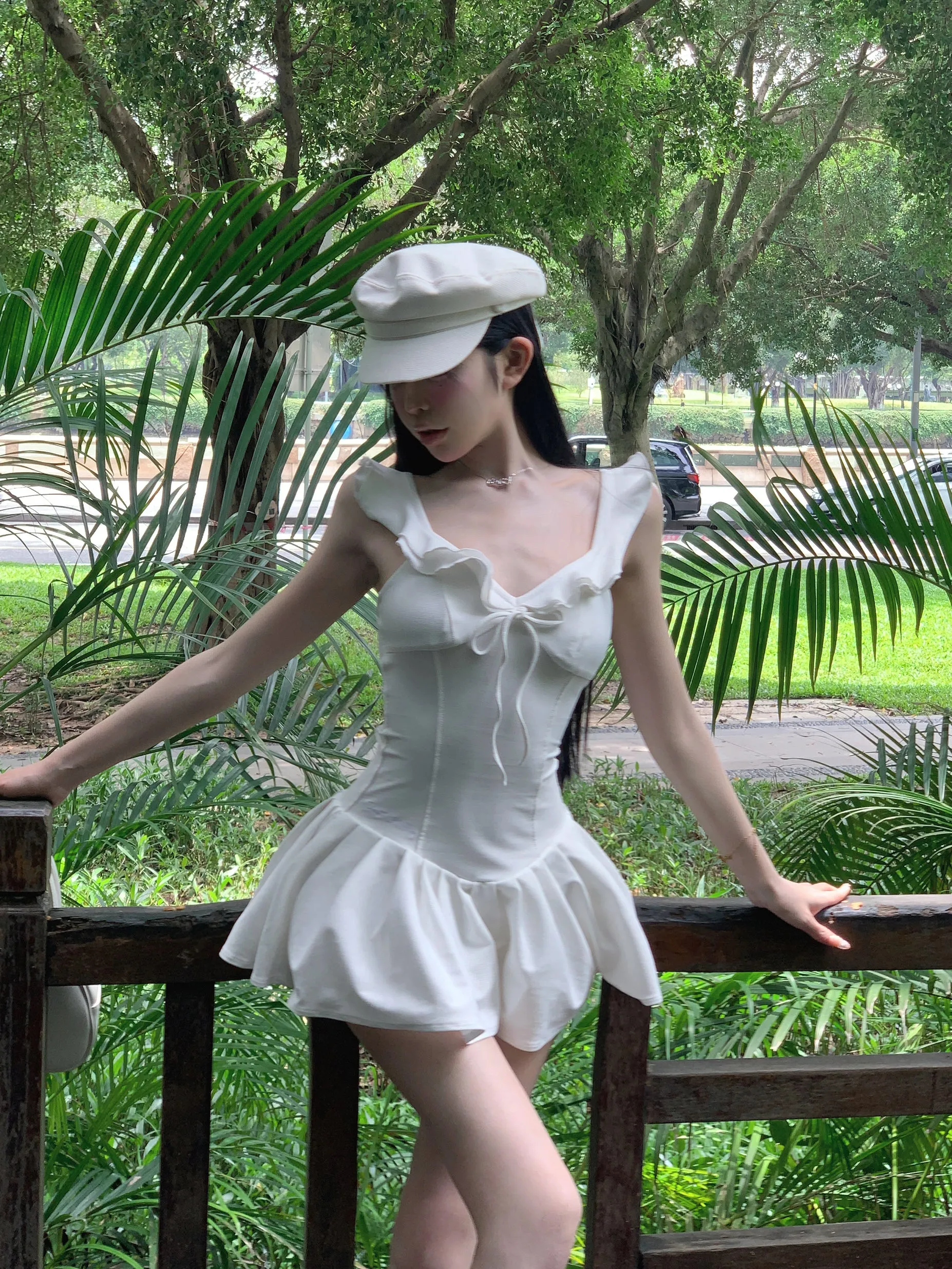 【24s Jul.】Elegant Summer Swans Pure Design Dress