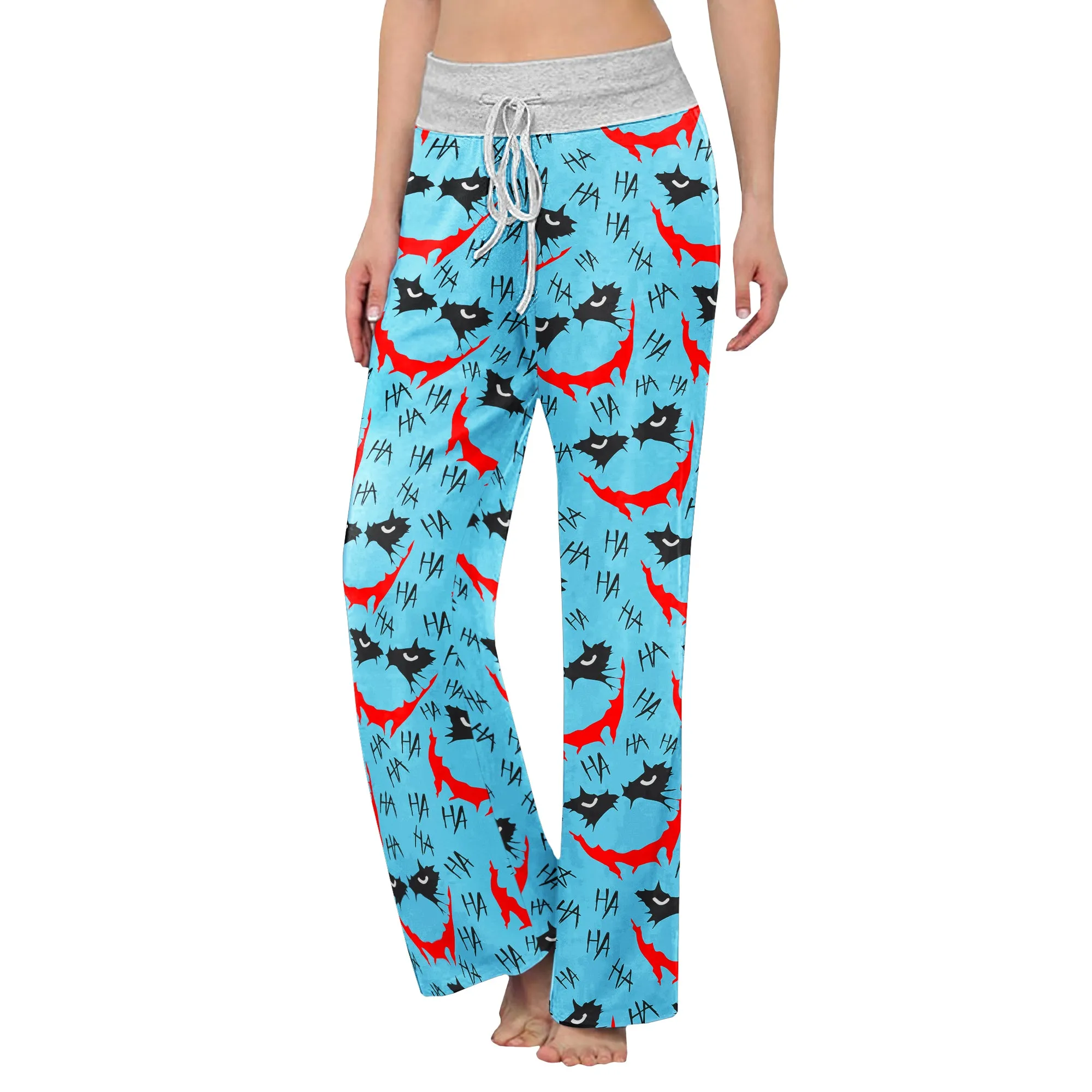 Blue Smile Horror Women's High-waisted Wide Leg Pants