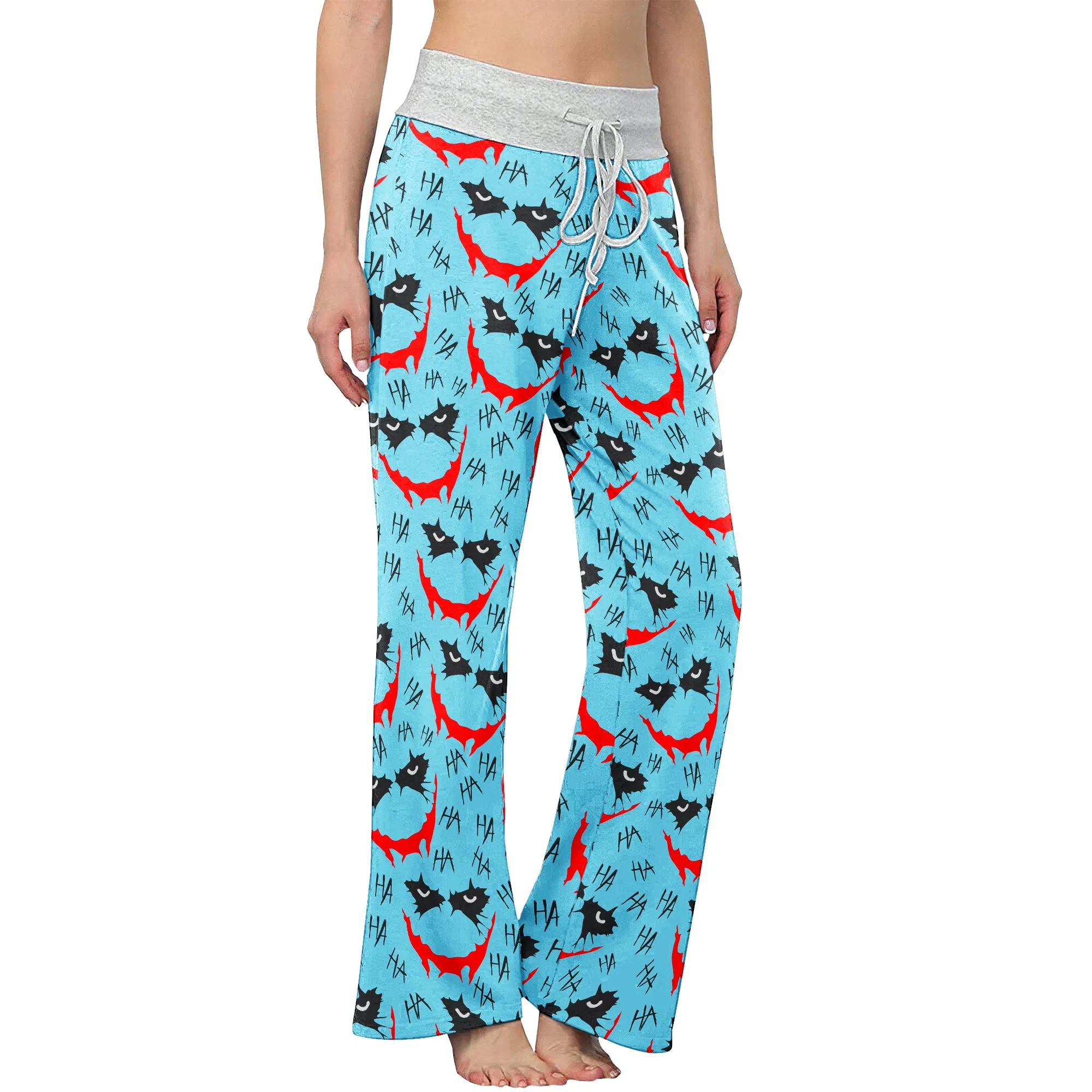 Blue Smile Horror Women's High-waisted Wide Leg Pants