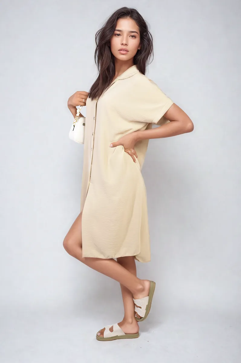 Button Front Shirt Dress
