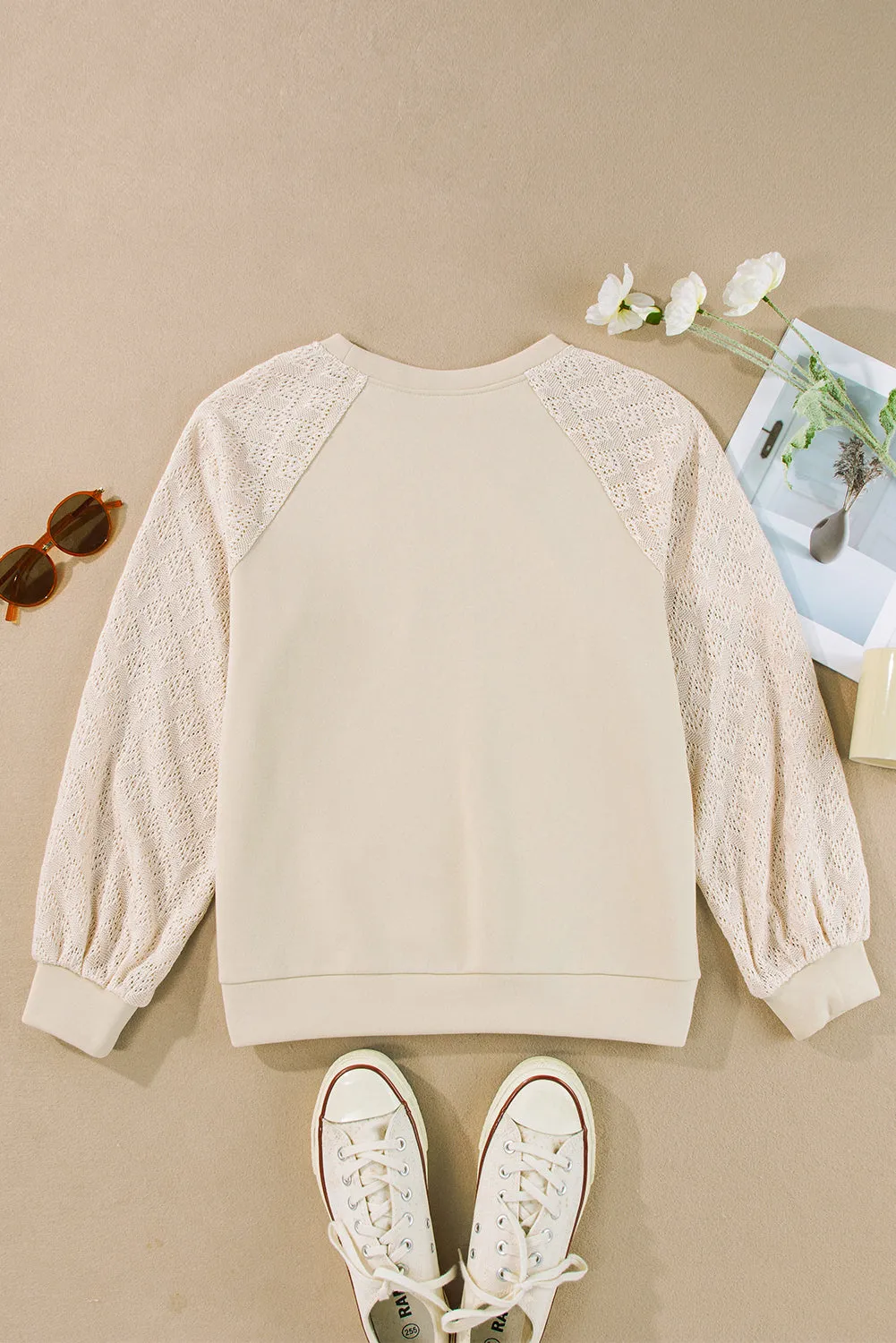 Casual Cream Knitted Top