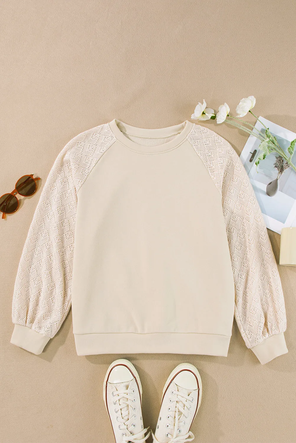Casual Cream Knitted Top