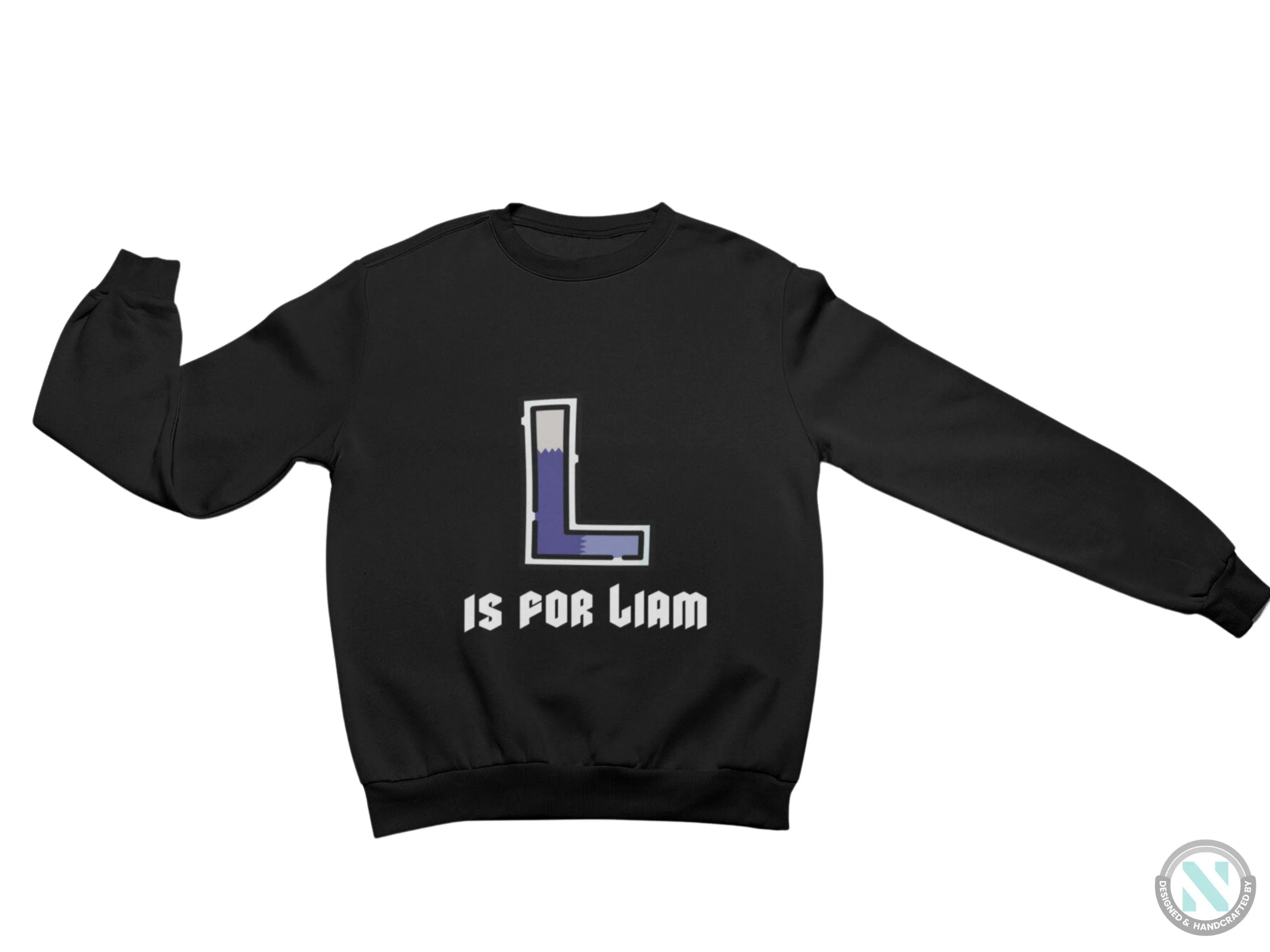 Custom Name Autumn Hoodie with Initial L for Toddler Boys Gift