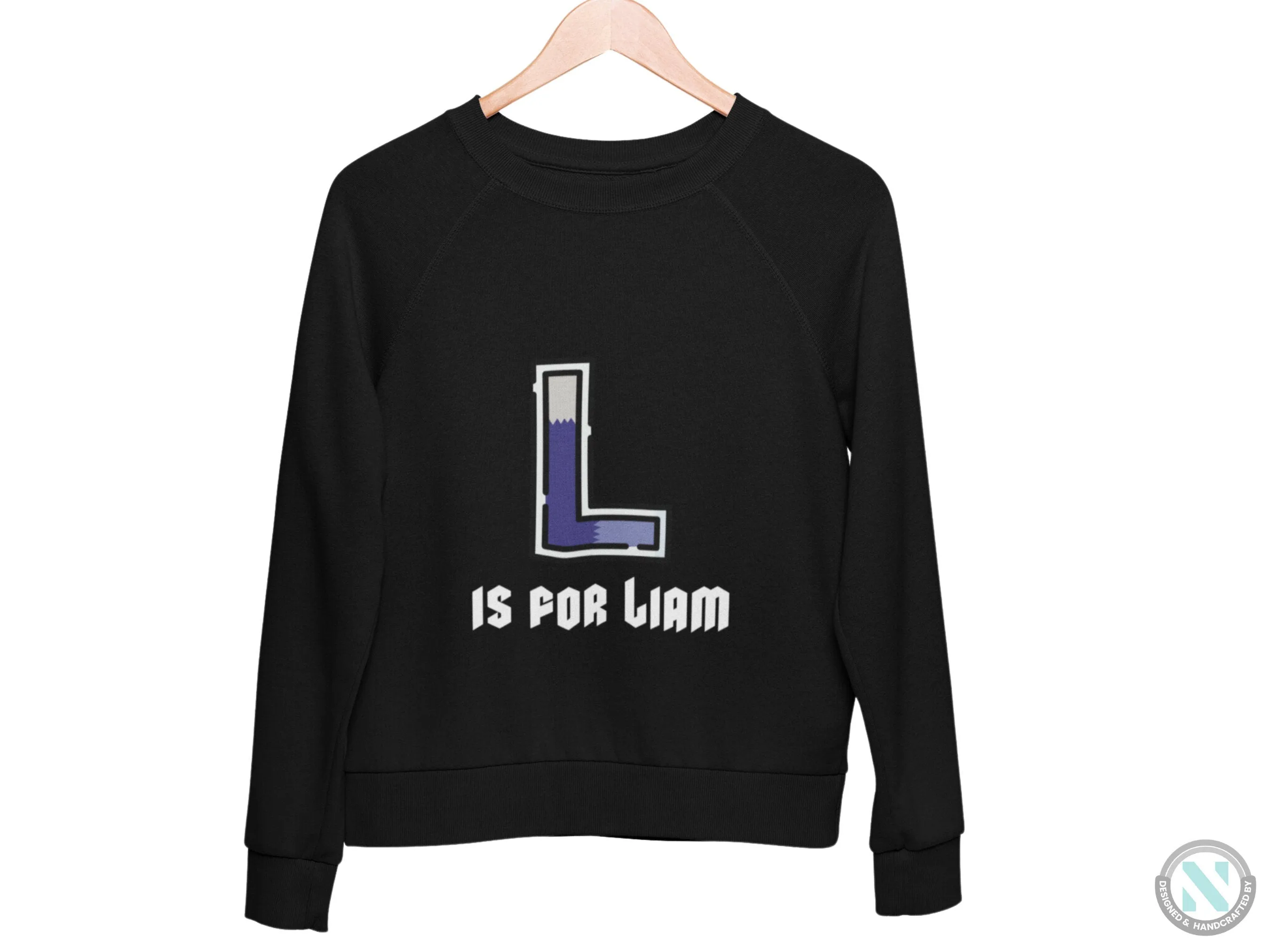 Custom Name Autumn Hoodie with Initial L for Toddler Boys Gift