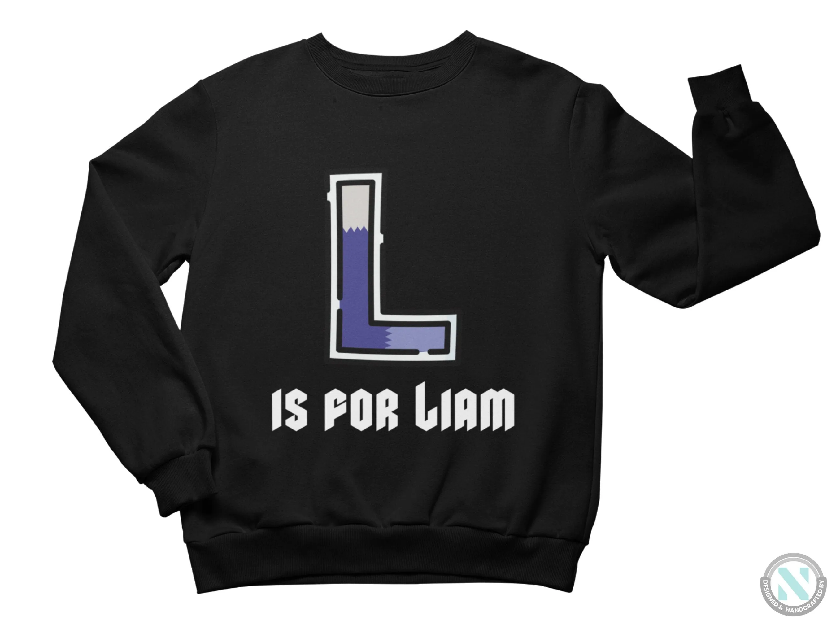 Custom Name Autumn Hoodie with Initial L for Toddler Boys Gift