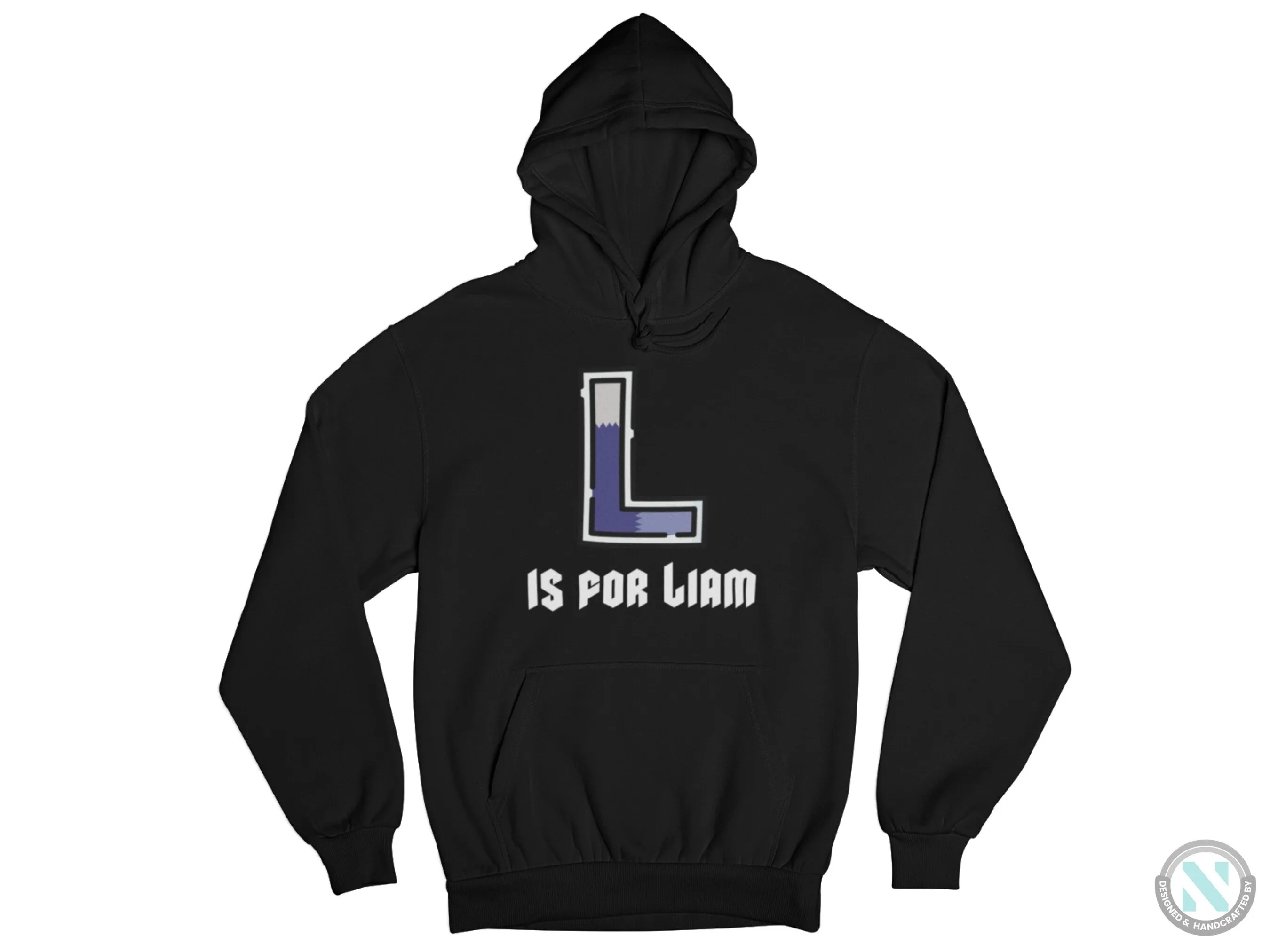 Custom Name Autumn Hoodie with Initial L for Toddler Boys Gift