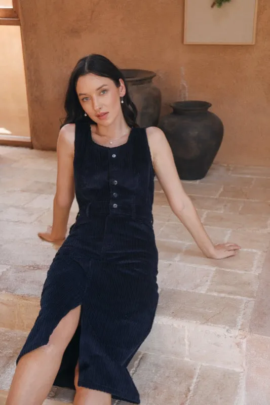 Darcy Corduroy Dress - Deep Navy