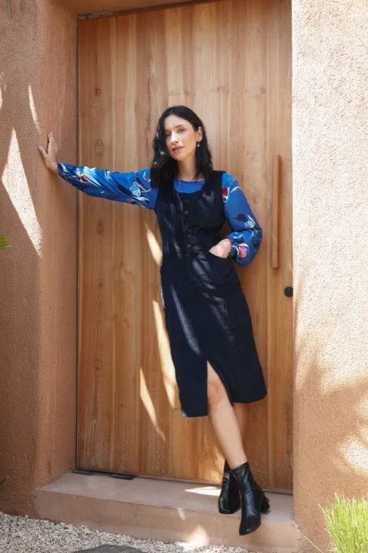 Darcy Corduroy Dress - Deep Navy