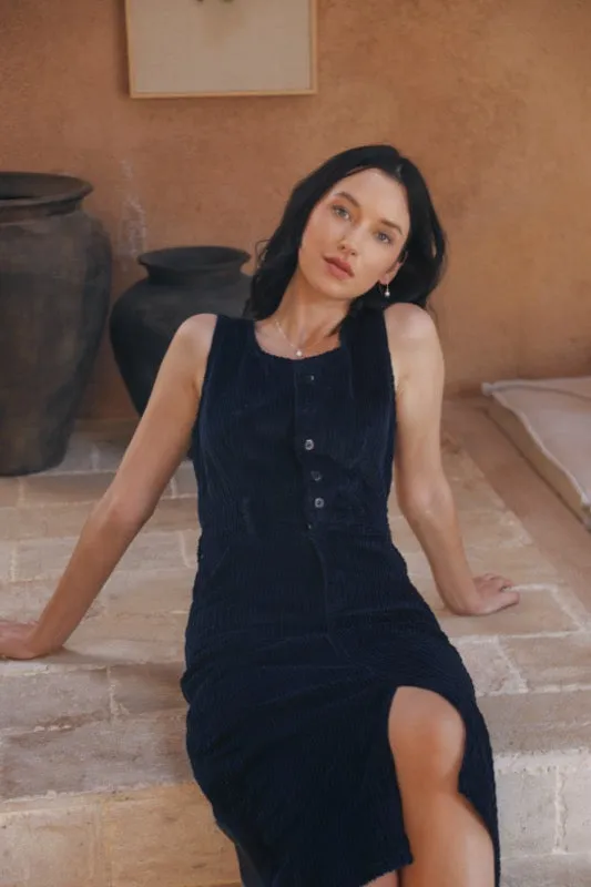 Darcy Corduroy Dress - Deep Navy