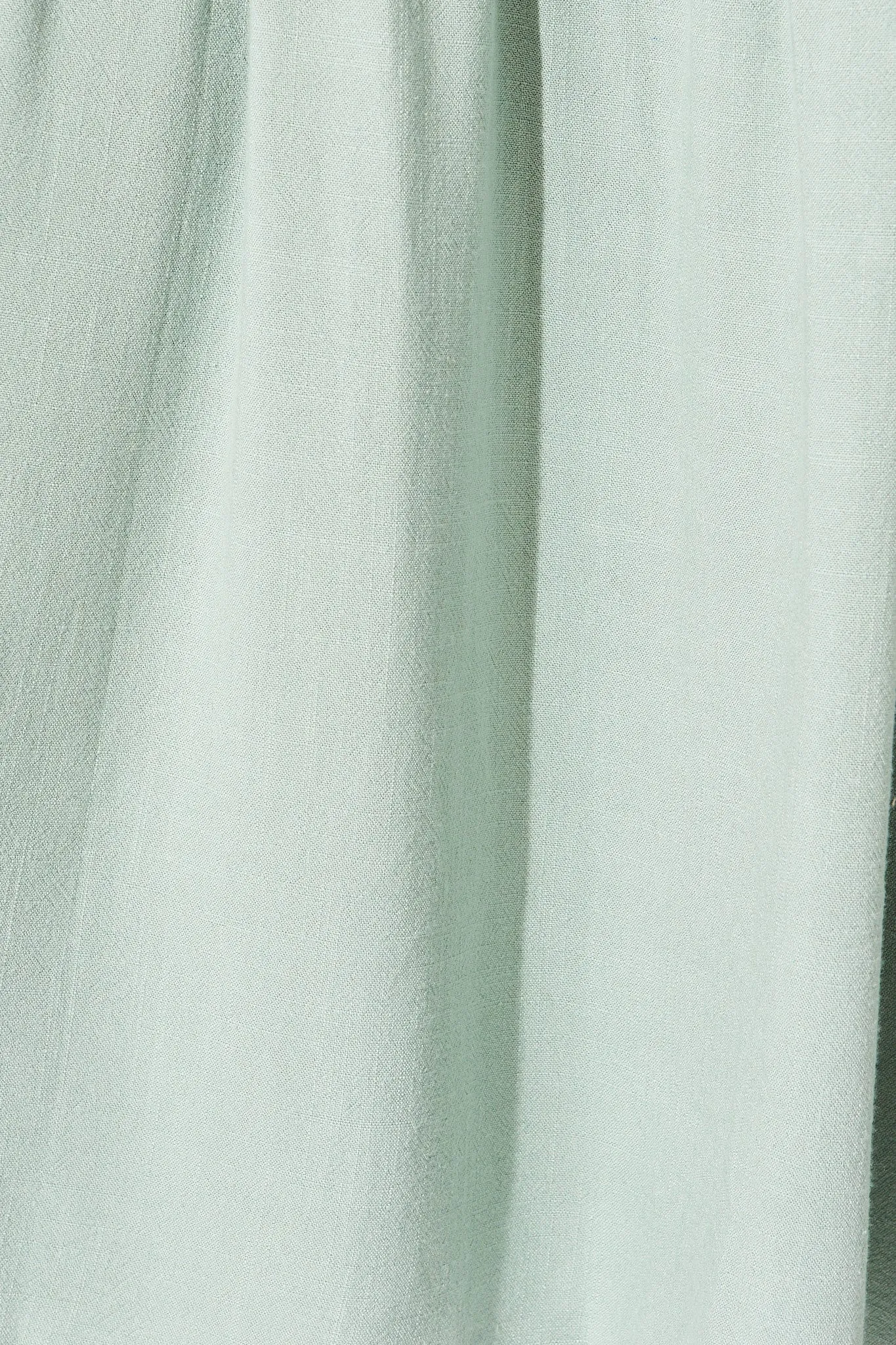 Dusty Teal Colorblock Linen Midi Dress