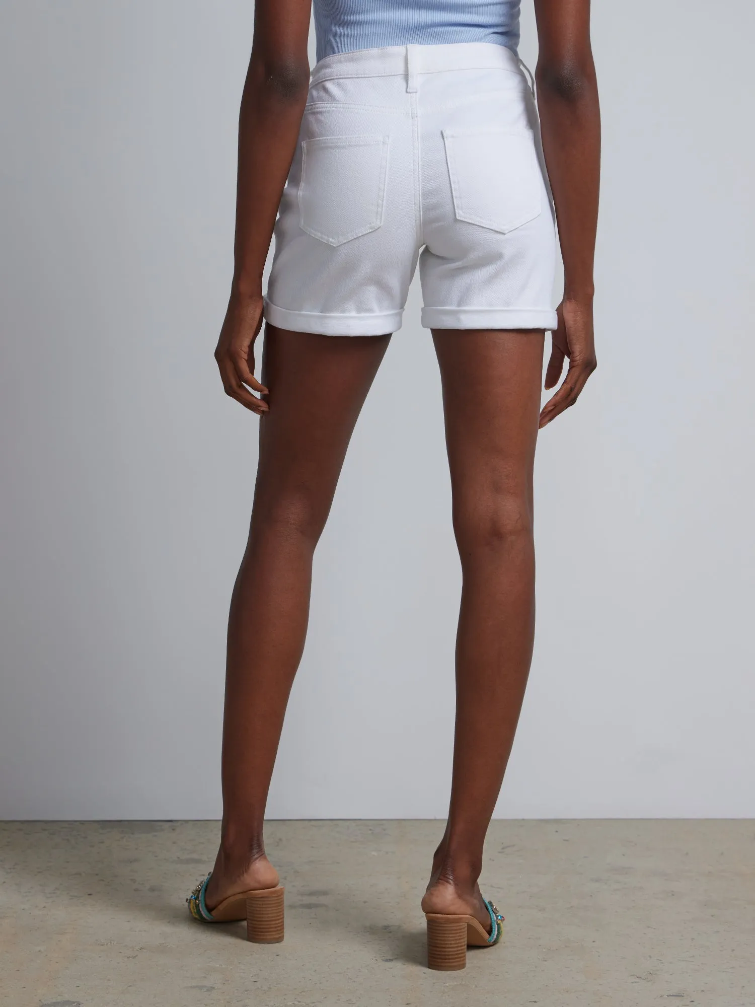 Essential High-Waisted Denim 5-Inch Boyfriend Short - Dark Wash