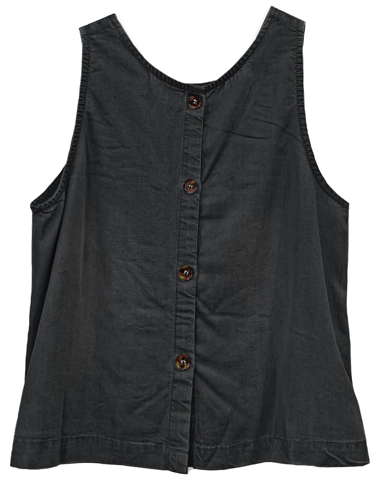 GIA Linen Button Back Tank, 2 Colors