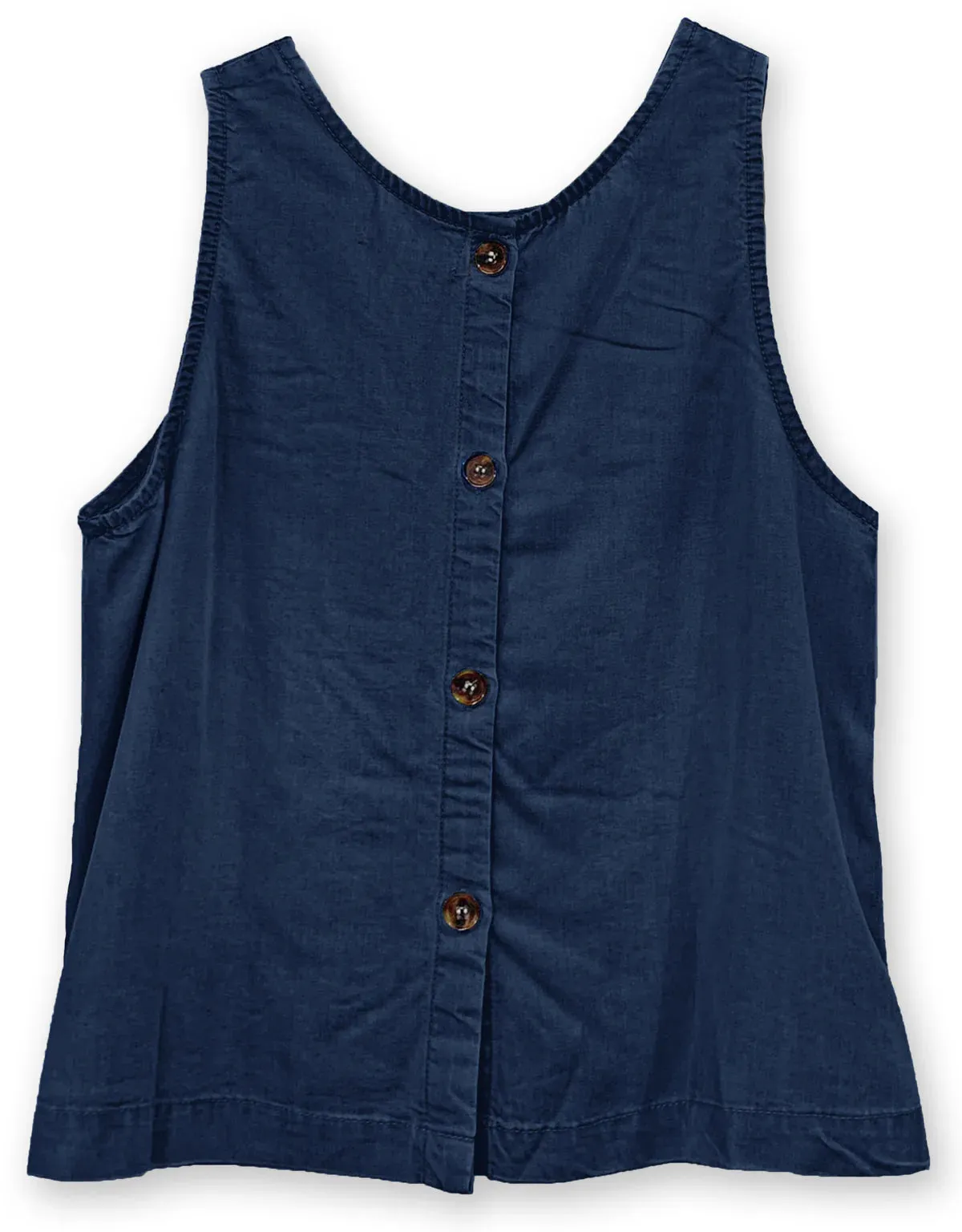 GIA Linen Button Back Tank, 2 Colors