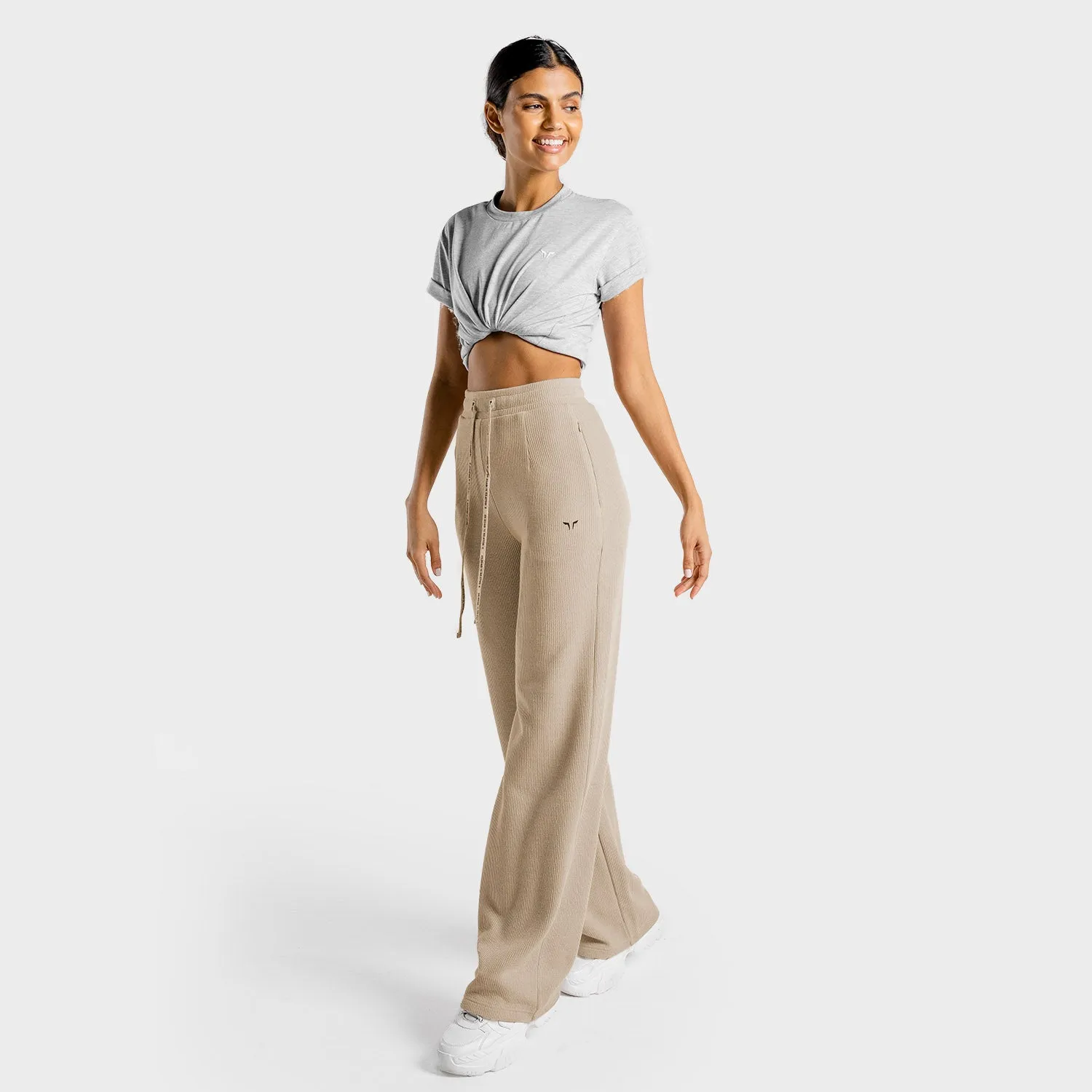 Luxe Wide Leg Pants - Stone