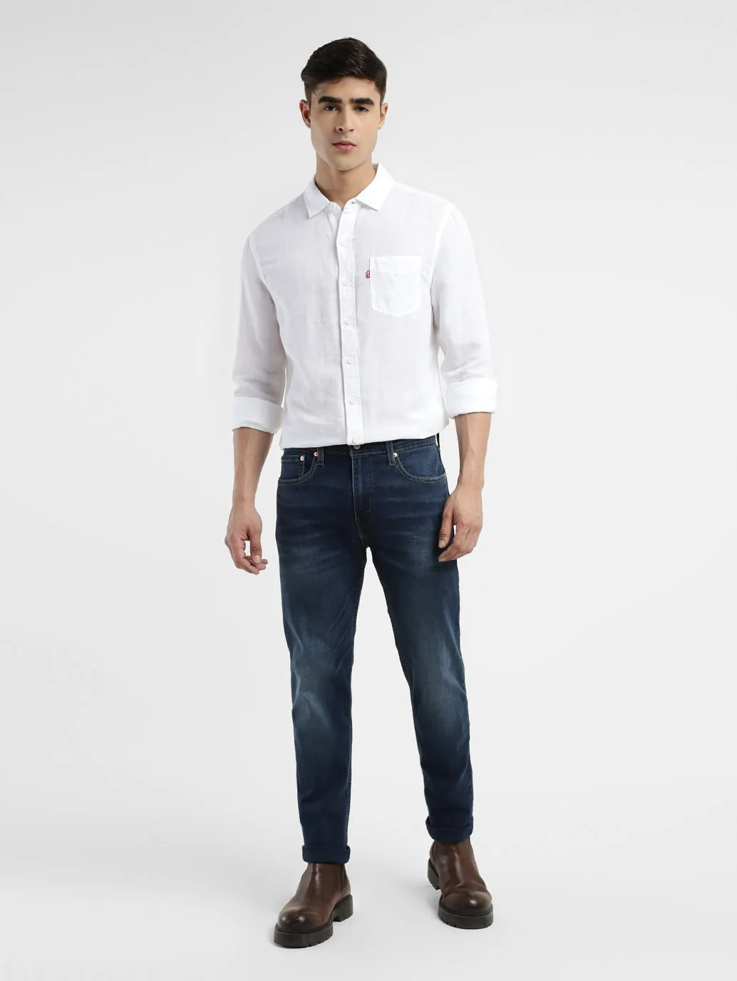 Men's 512 Blue Slim Tapered Fit Mid Rise Jeans
