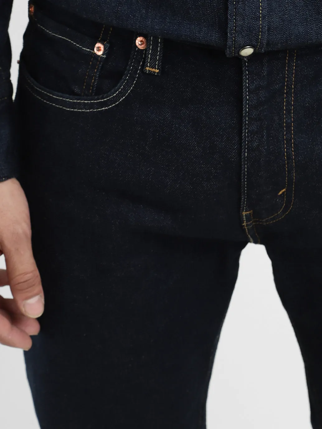 Men's 512 Navy Blue Tapered Fit Mid Rise Jeans
