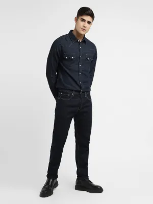 Men's 512 Navy Blue Tapered Fit Mid Rise Jeans