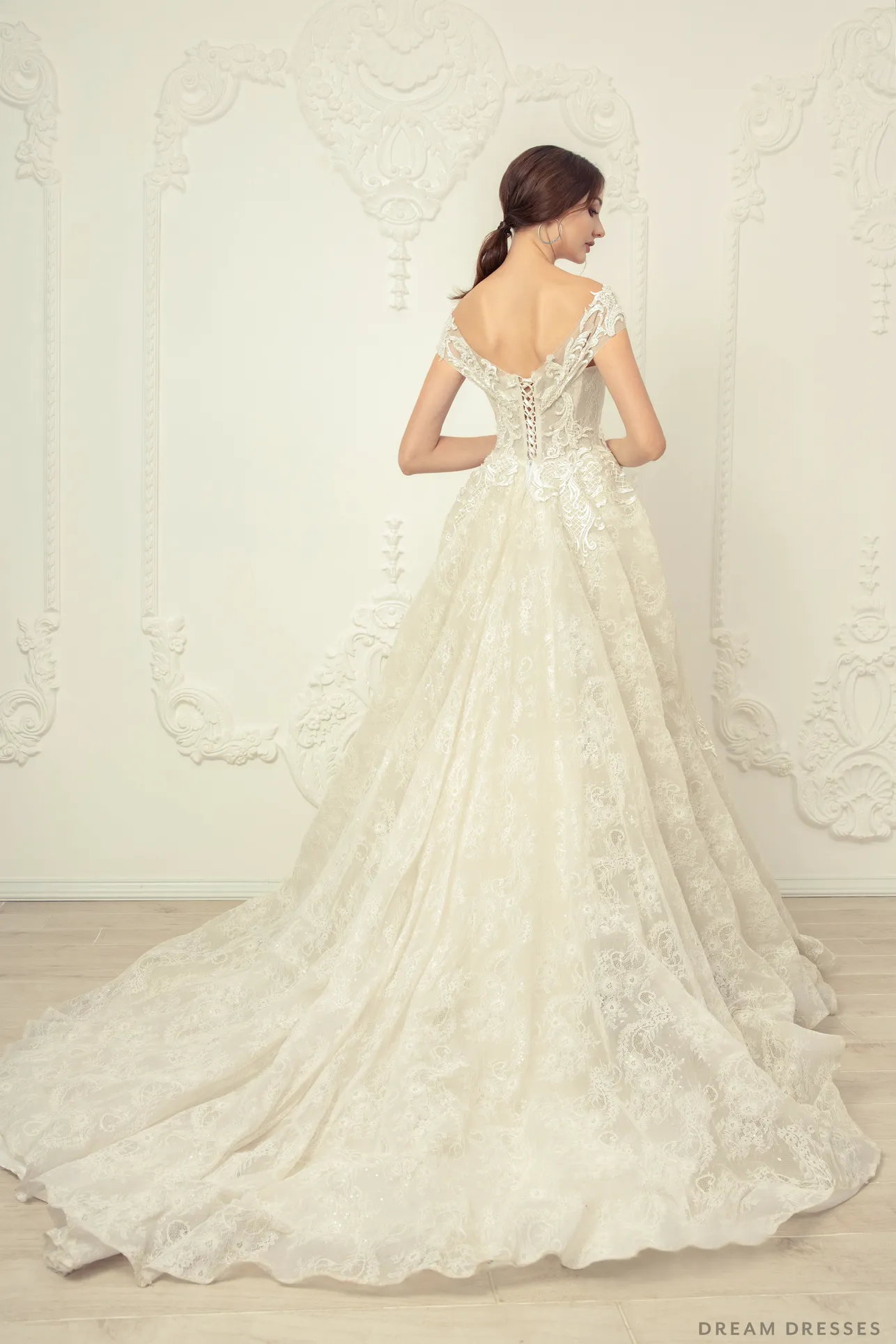 Off Shoulder Ball Gown Wedding Dress (#Campbell)