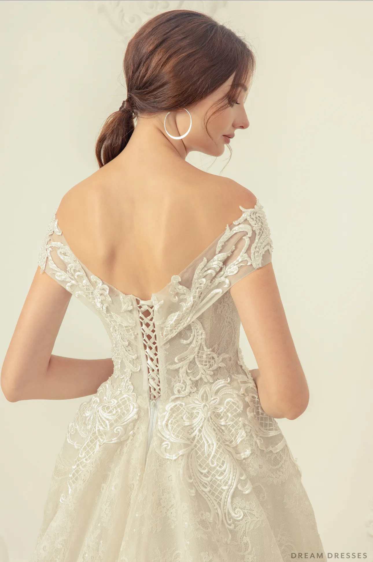 Off Shoulder Ball Gown Wedding Dress (#Campbell)