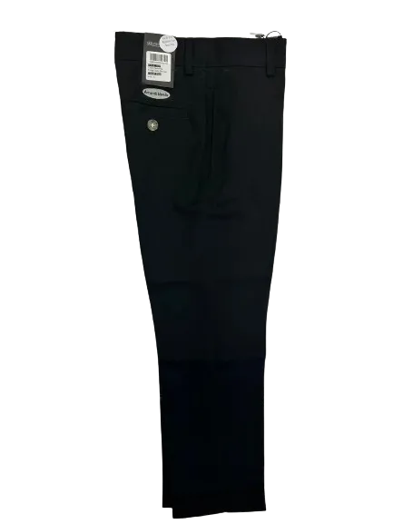 pants cotton regular fit slim leg - black