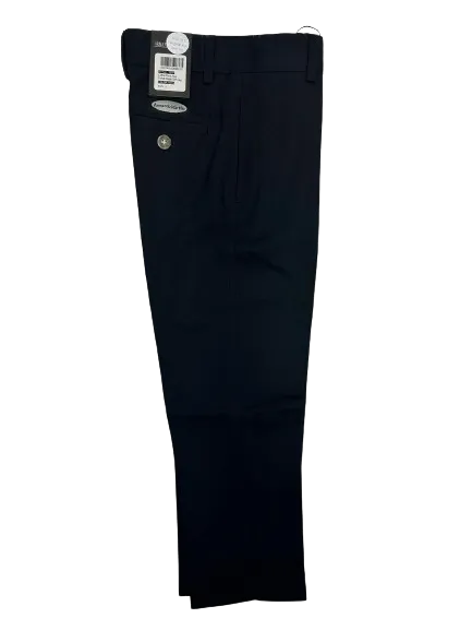 pants cotton regular fit slim leg - navy