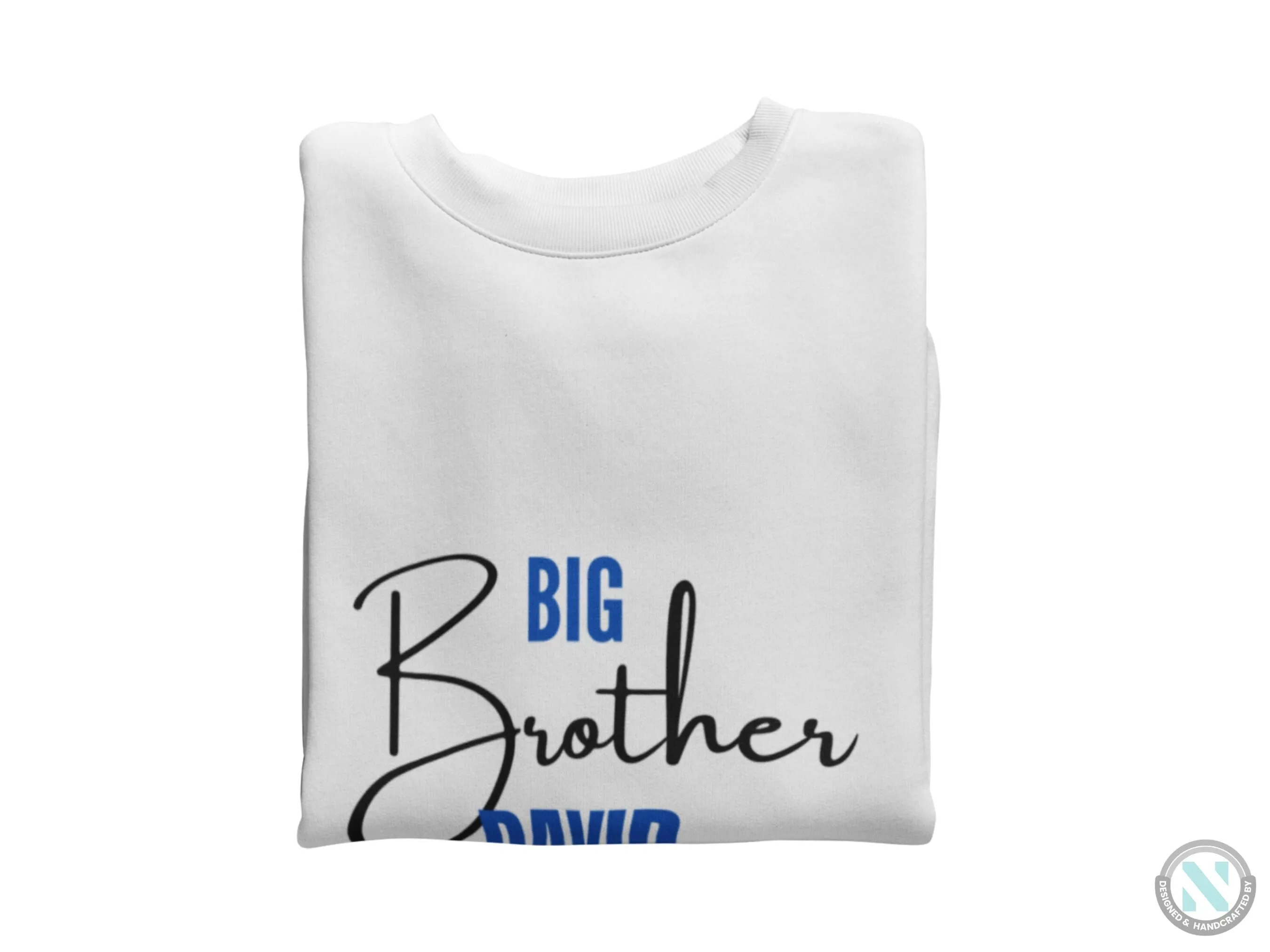 Personalized Long Sleeve Sweatshirt for Toddler Boys, 'Big Brother' Text