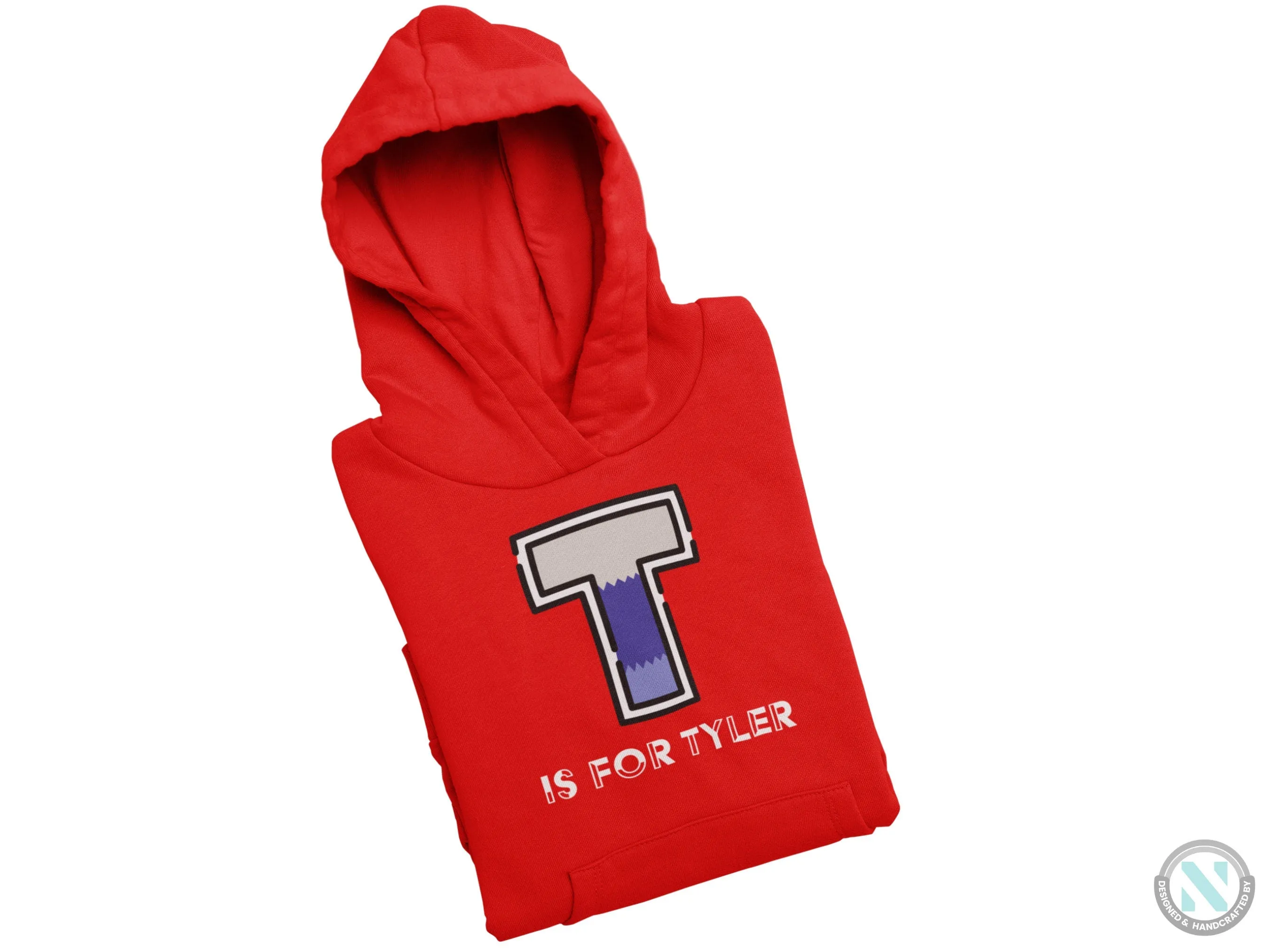 Personalized Your Initial T on Autumn Hoodie for Toddler Boys for Birthday