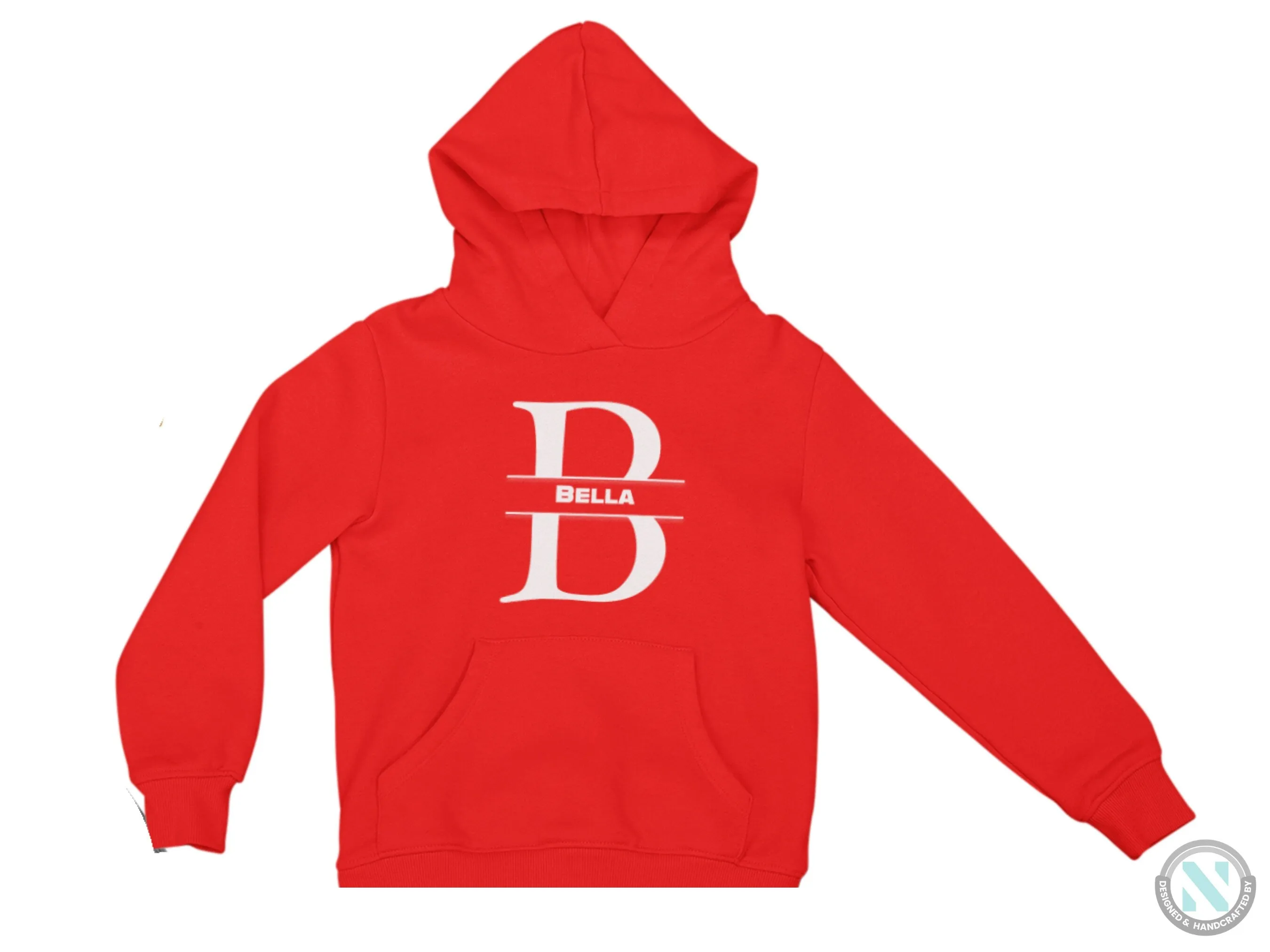 Personalized your Initials B On Hoodie, Ideal Girls Gift for Birthday & Christmas