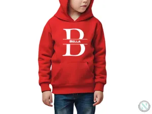 Personalized your Initials B On Hoodie, Ideal Girls Gift for Birthday & Christmas