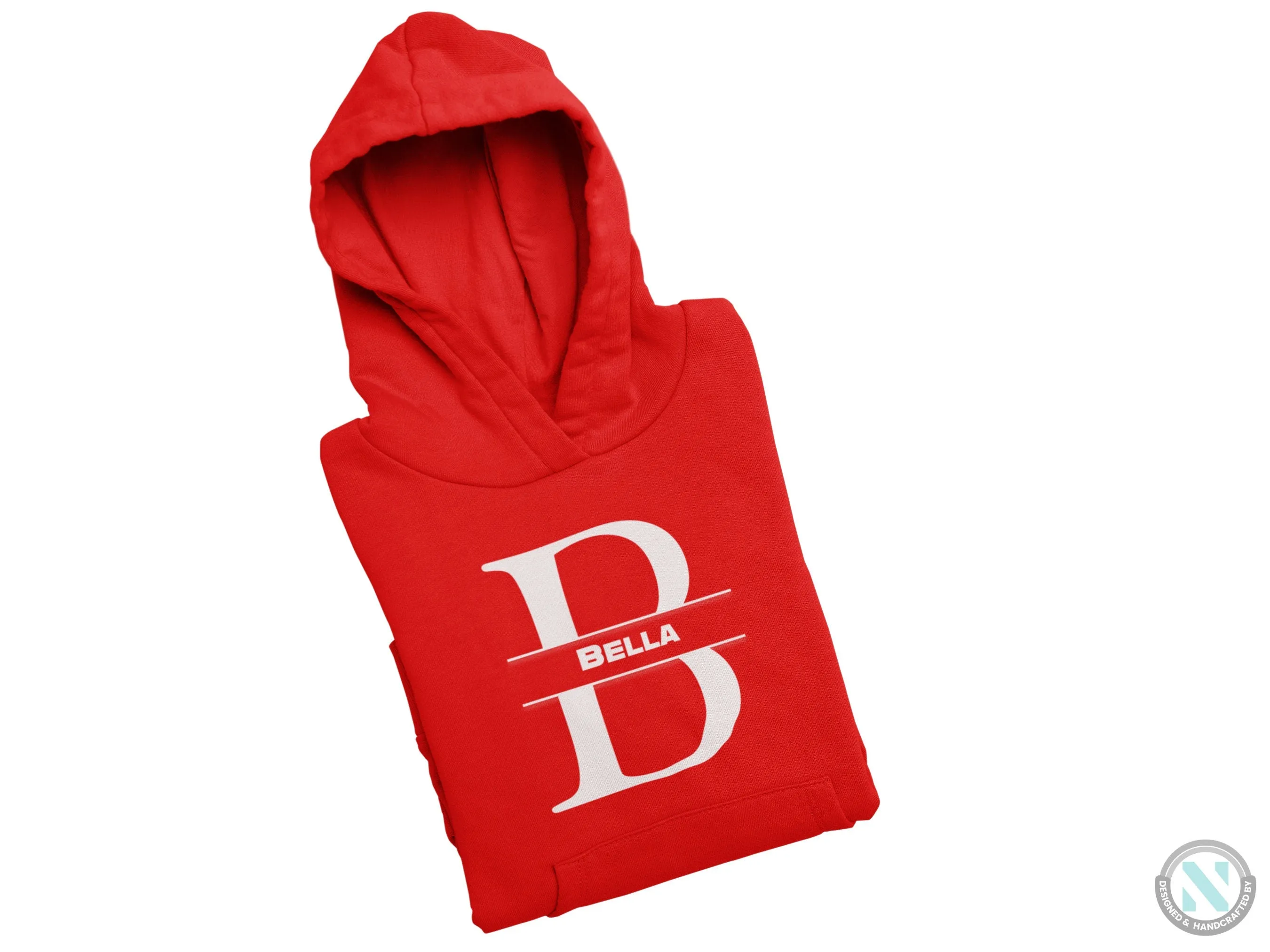 Personalized your Initials B On Hoodie, Ideal Girls Gift for Birthday & Christmas