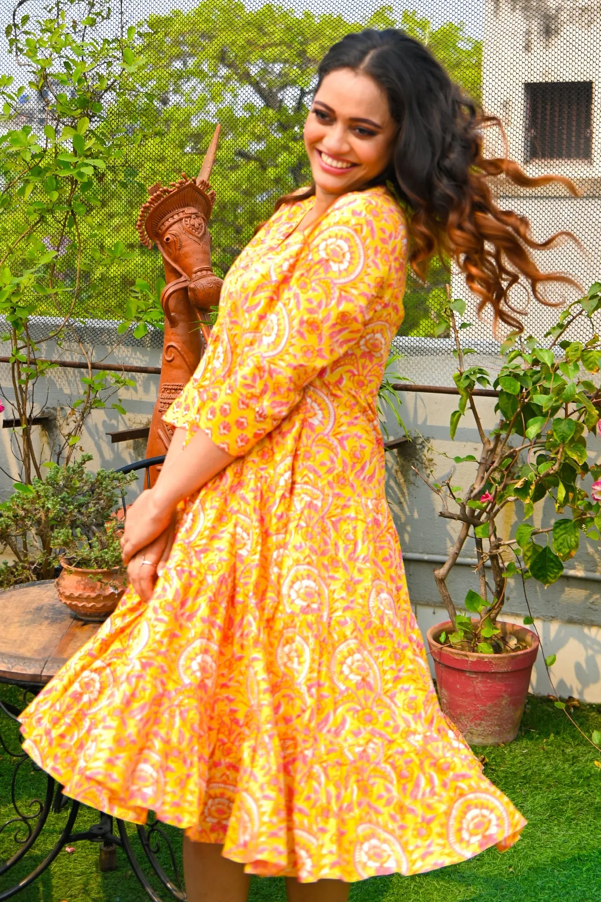 Pure Cotton Flared Dress
