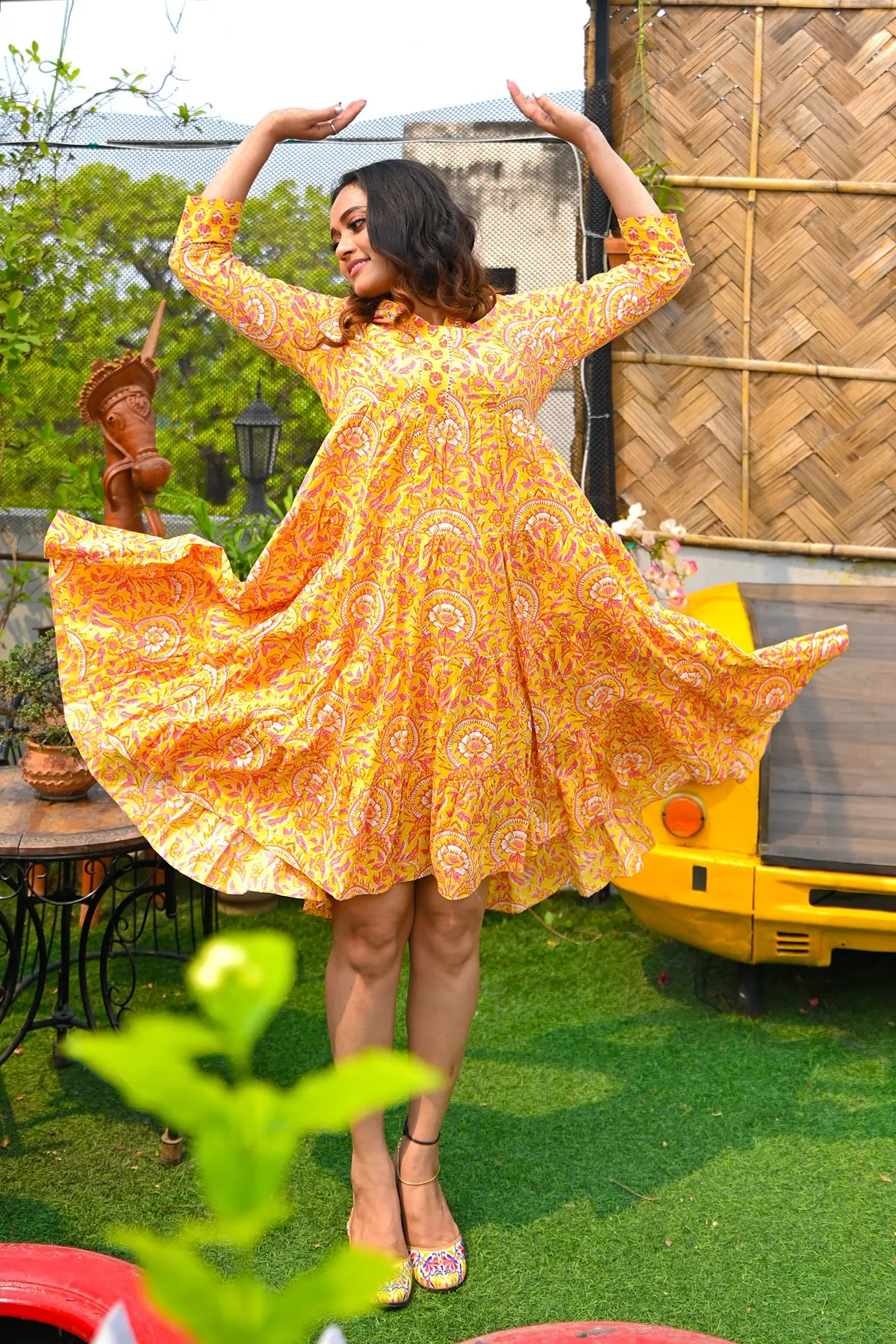 Pure Cotton Flared Dress