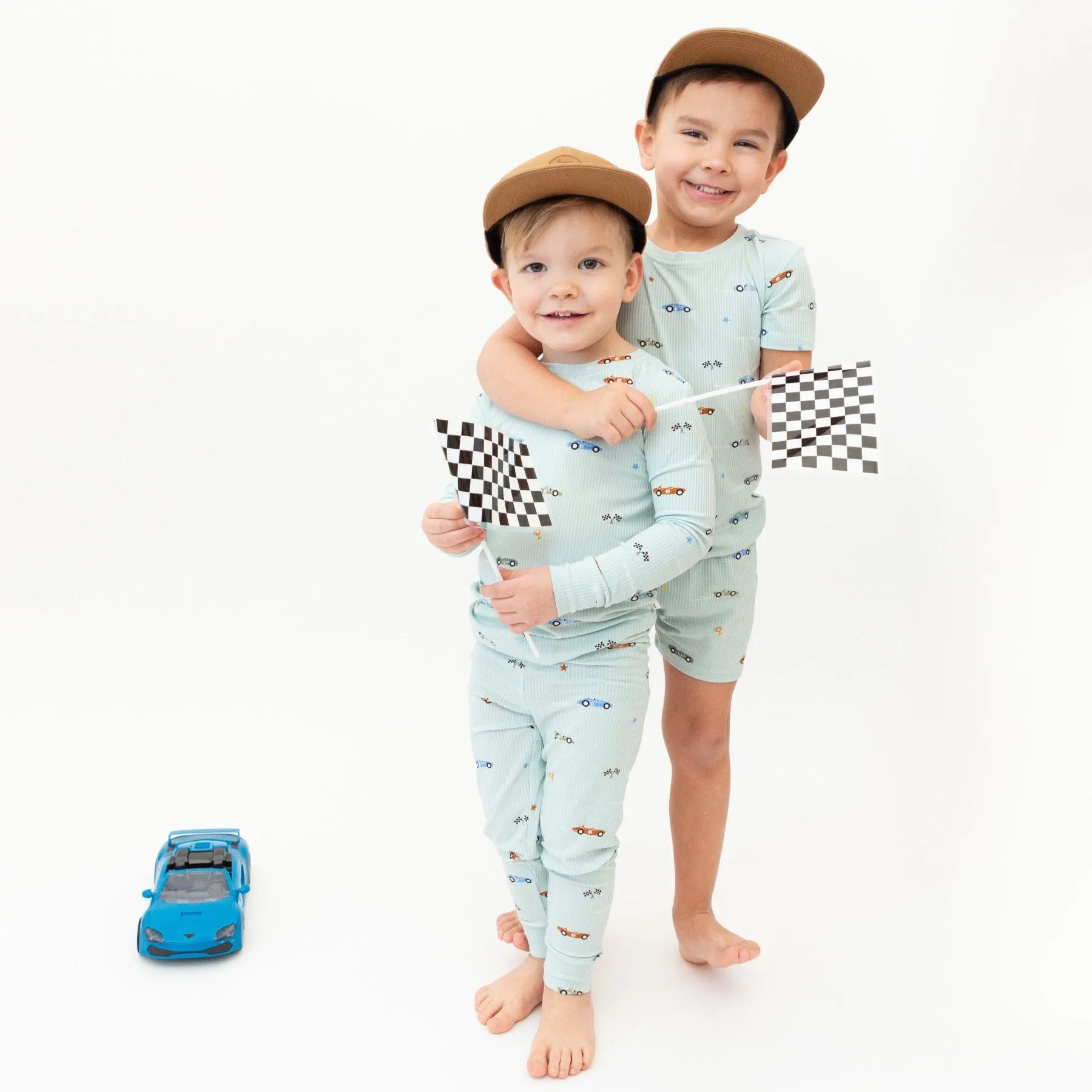 Race Cars Small Ribbed Two-Piece Set