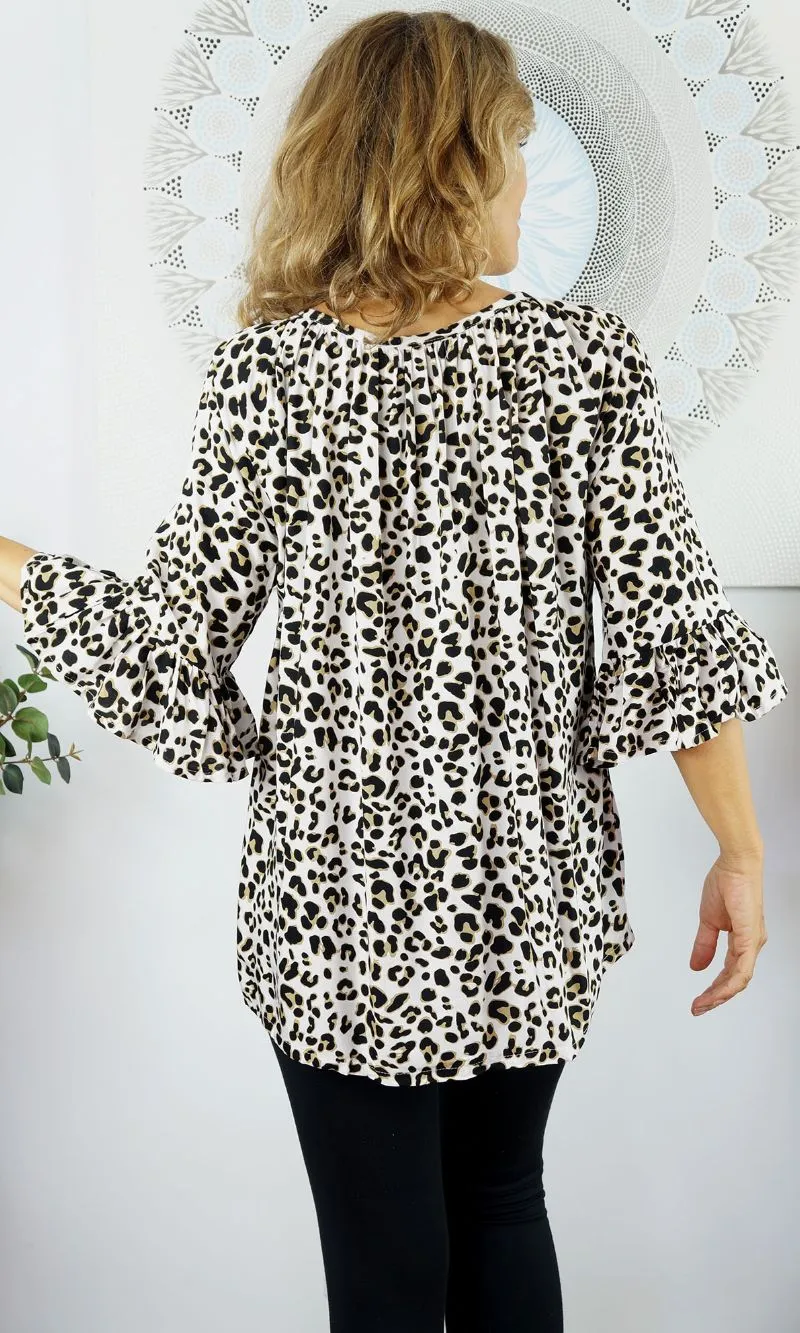 Rayon Capri Top Safari Black