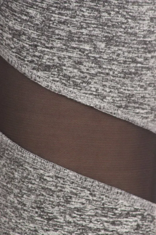 Stylish Stride Mesh Panel Activewear Pants by Yelete (Charcoal)