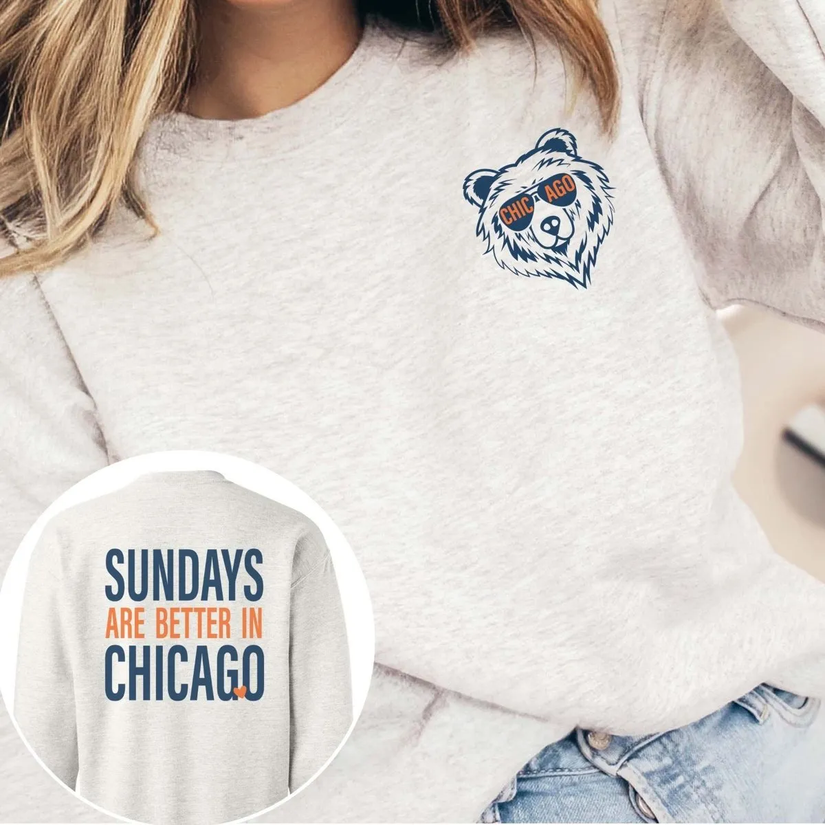 Sundays Are Better In Chicago Graphic Sweatshirt