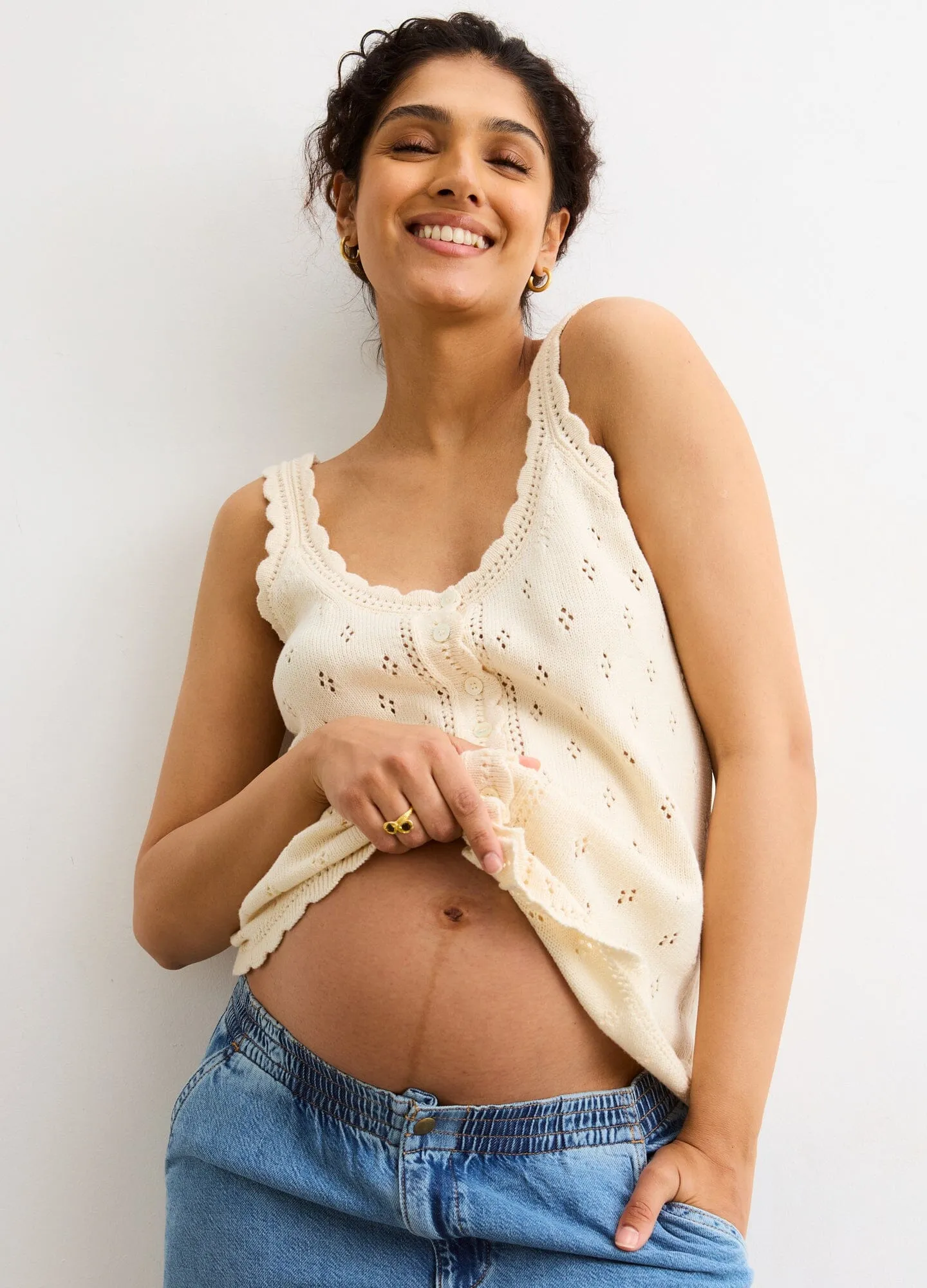 The Palmer Pointelle Nursing Tank