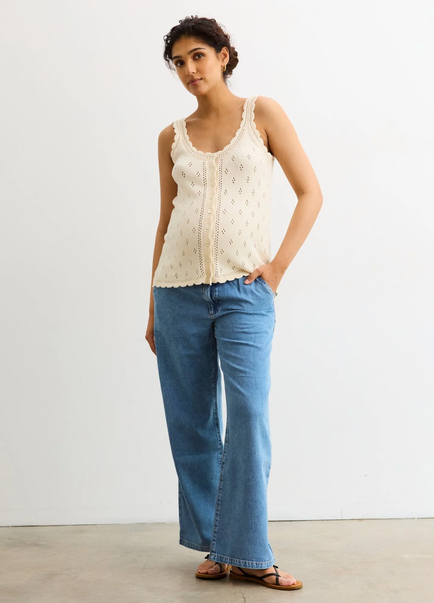 The Palmer Pointelle Nursing Tank