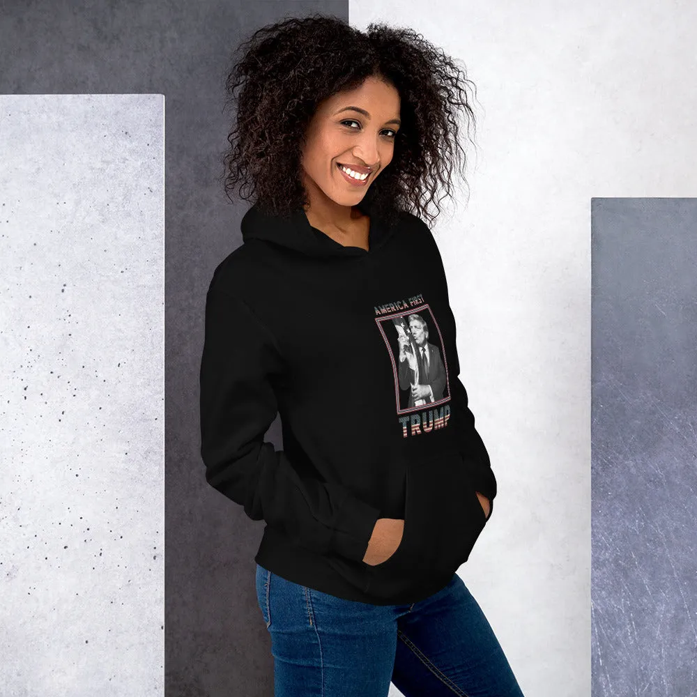 Trump America First Unisex Hoodie – Cozy, Stylish & Durable