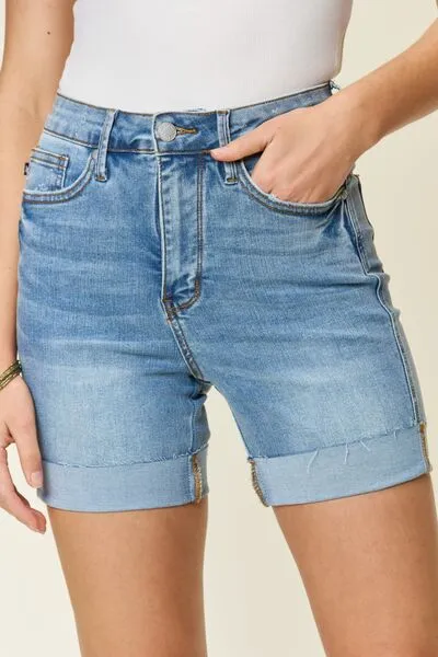 Victoria Tummy Control High Waist Denim Shorts - Judy Blue