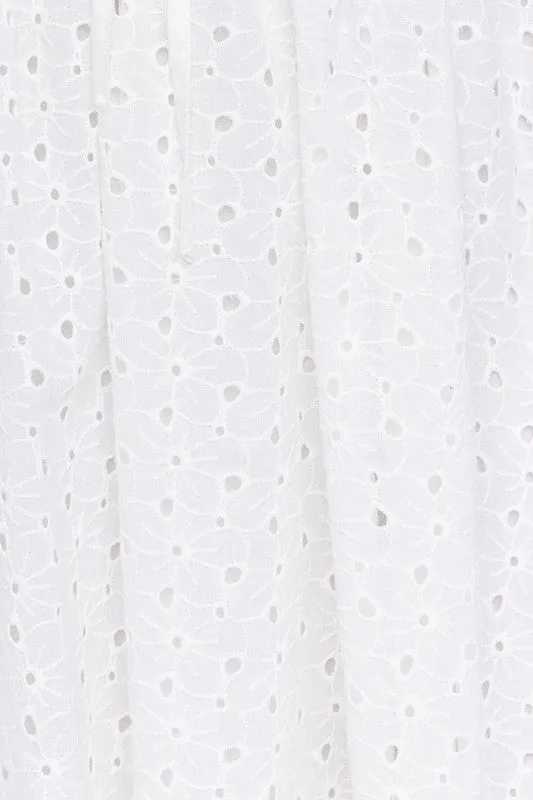 White Eyelet Mini Dress