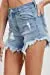 Women's High Waist Destructed Distressed Ripped Denim Shorts